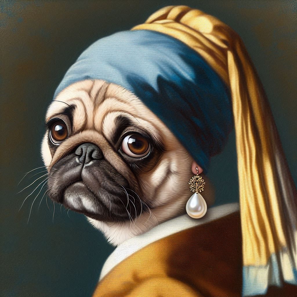 The Pug with the Pearl Earring