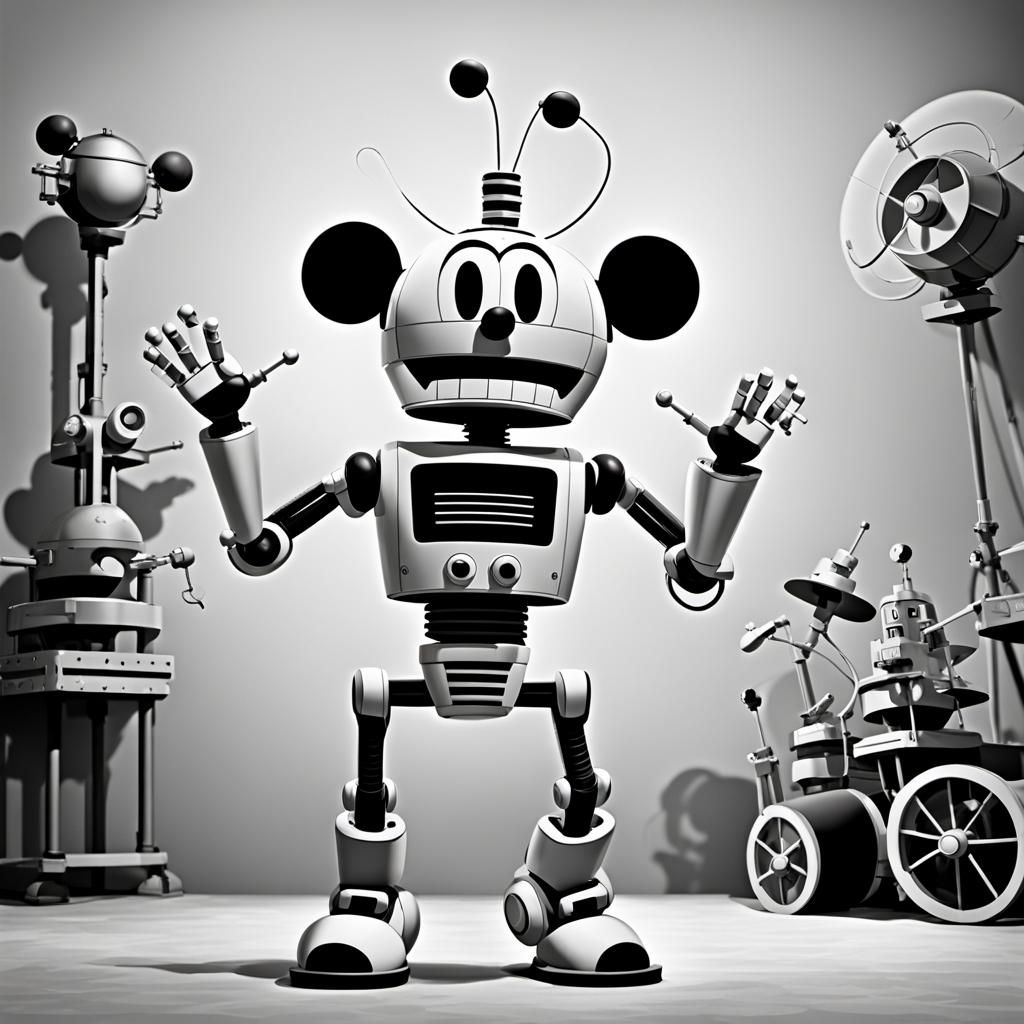 Robot Mickey mouse - AI Generated Artwork - NightCafe Creator