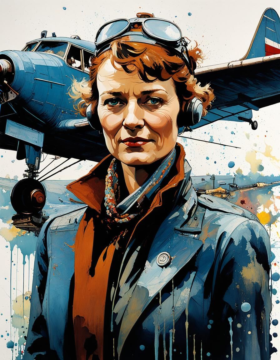 Amelia Earhart , aviation pioneer   by @Northview