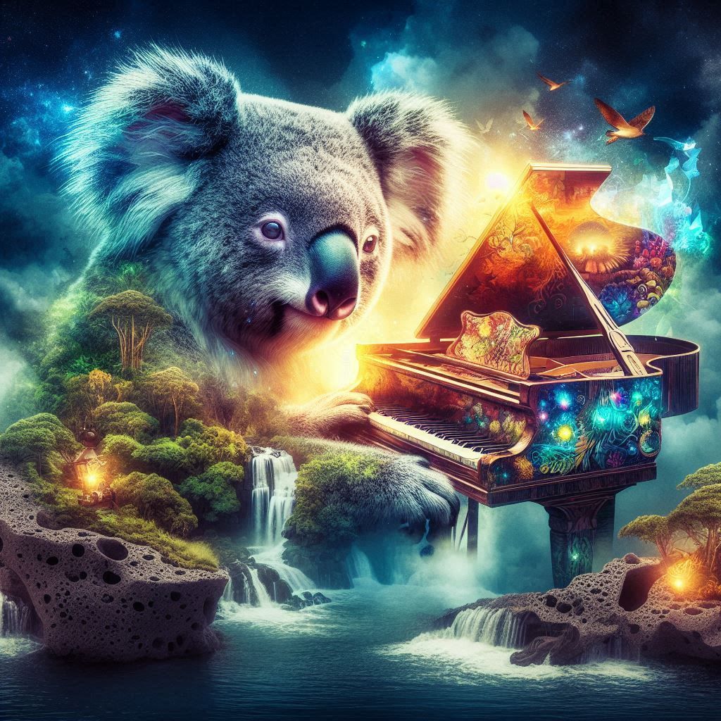 The Great Koala pianist of the Fantasy realm