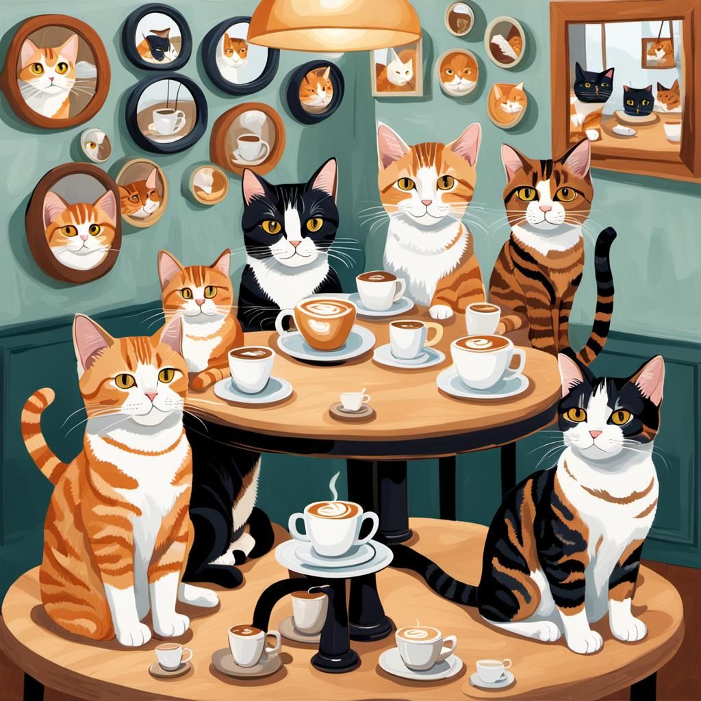 cats and latte