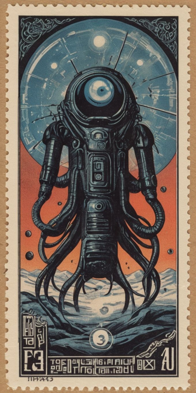 Space Retro Stamps