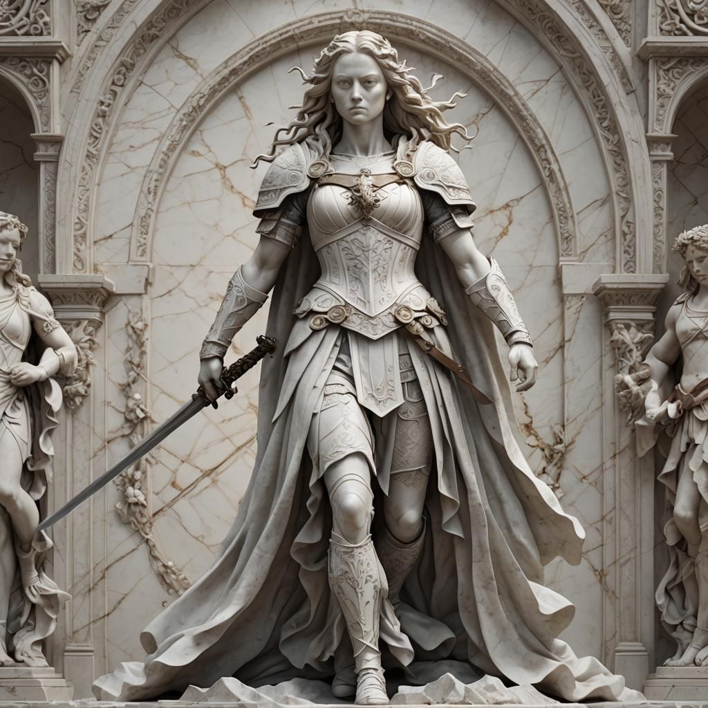 Michaelangelo's little known sculpture of Eowyn   by @Eowyn