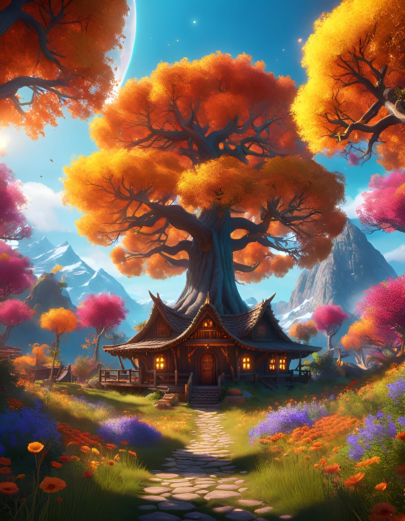 Fantasy Ninja in Detailed Matte Painting