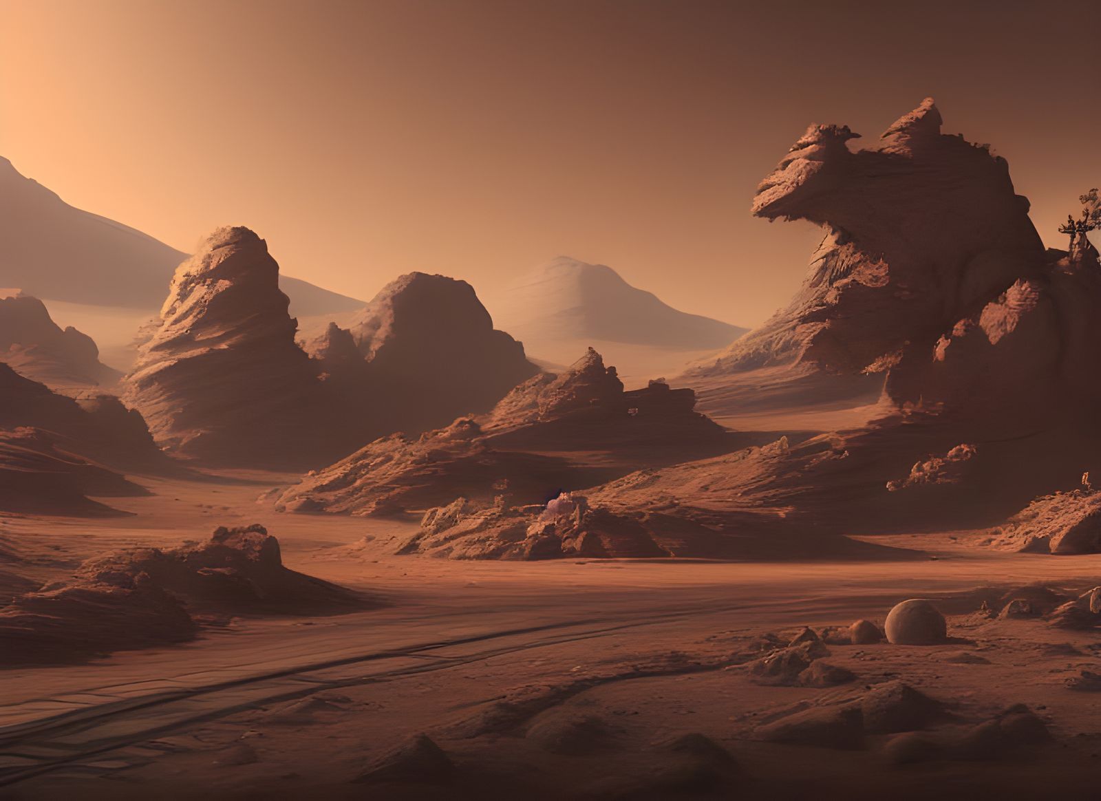 Landscape on Mars undefined