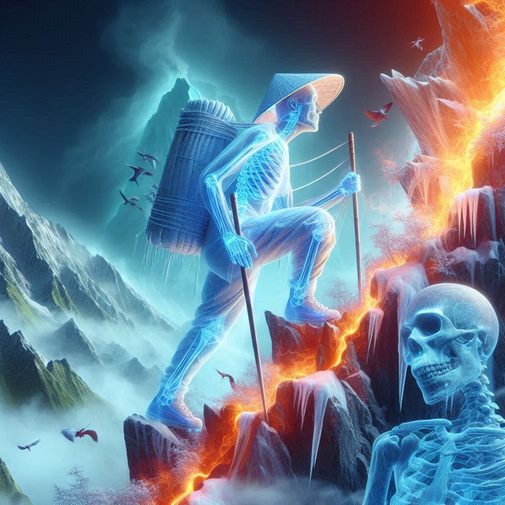 X-ray Man on a Mountain