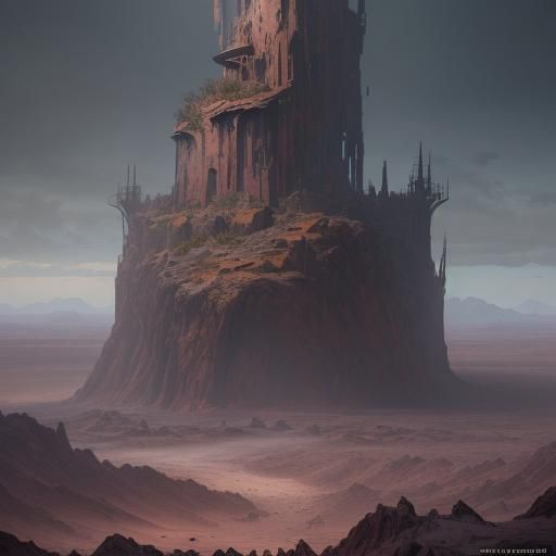 Desolate wasteland with a dead city - AI Generated Artwork - NightCafe ...