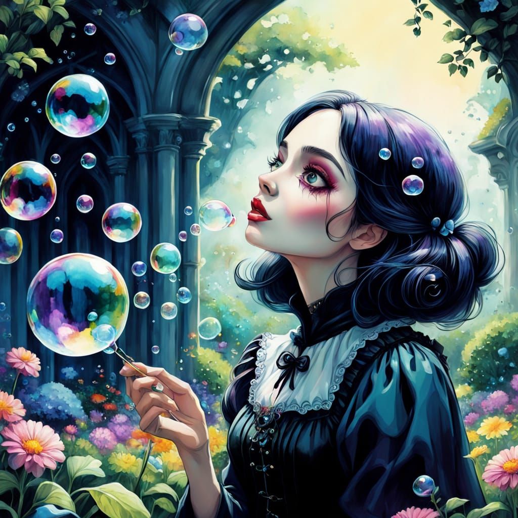 Gothic Bubbles  by @Kristen Dover