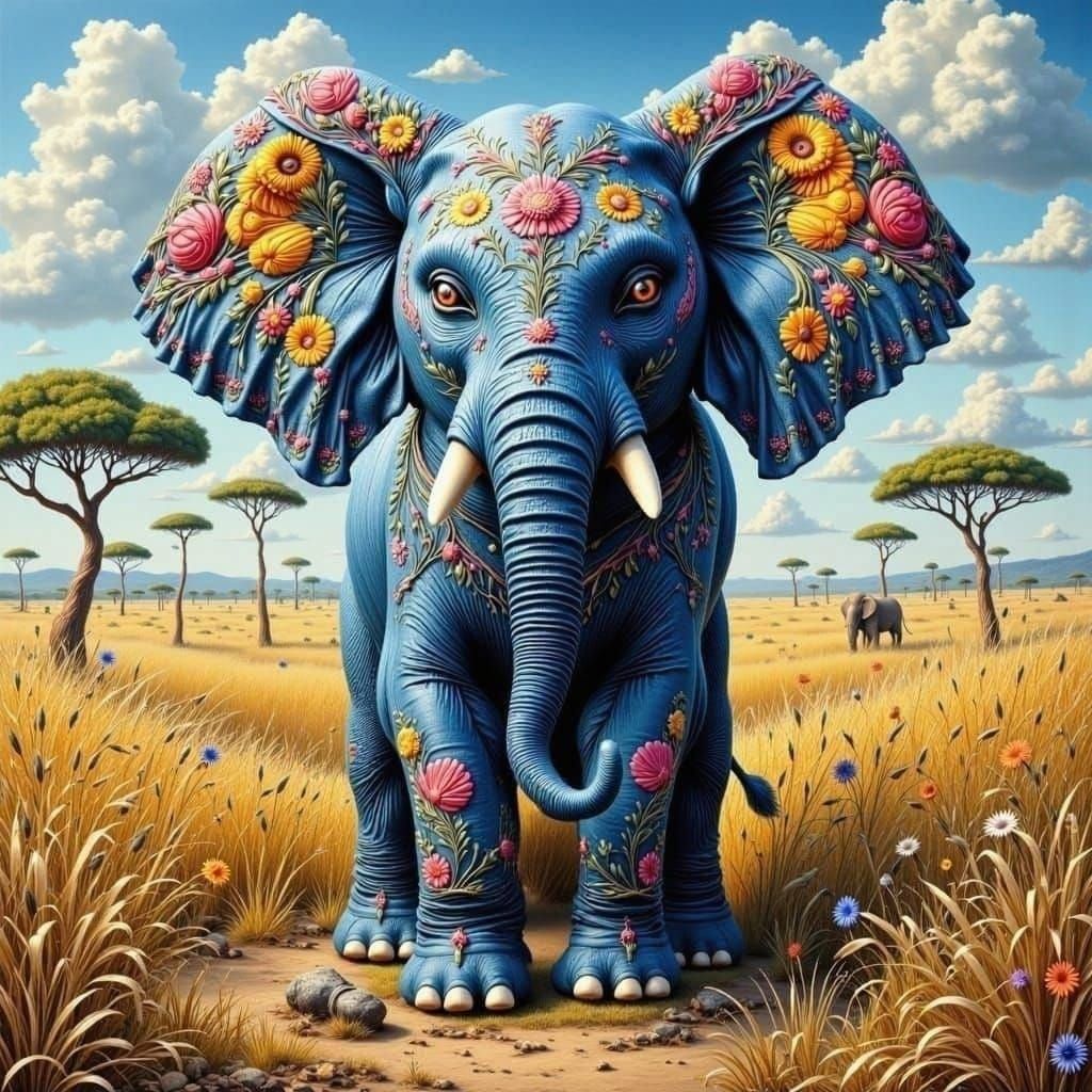 denim elephant <lora:Grab Bag-Surprise:1.0> 