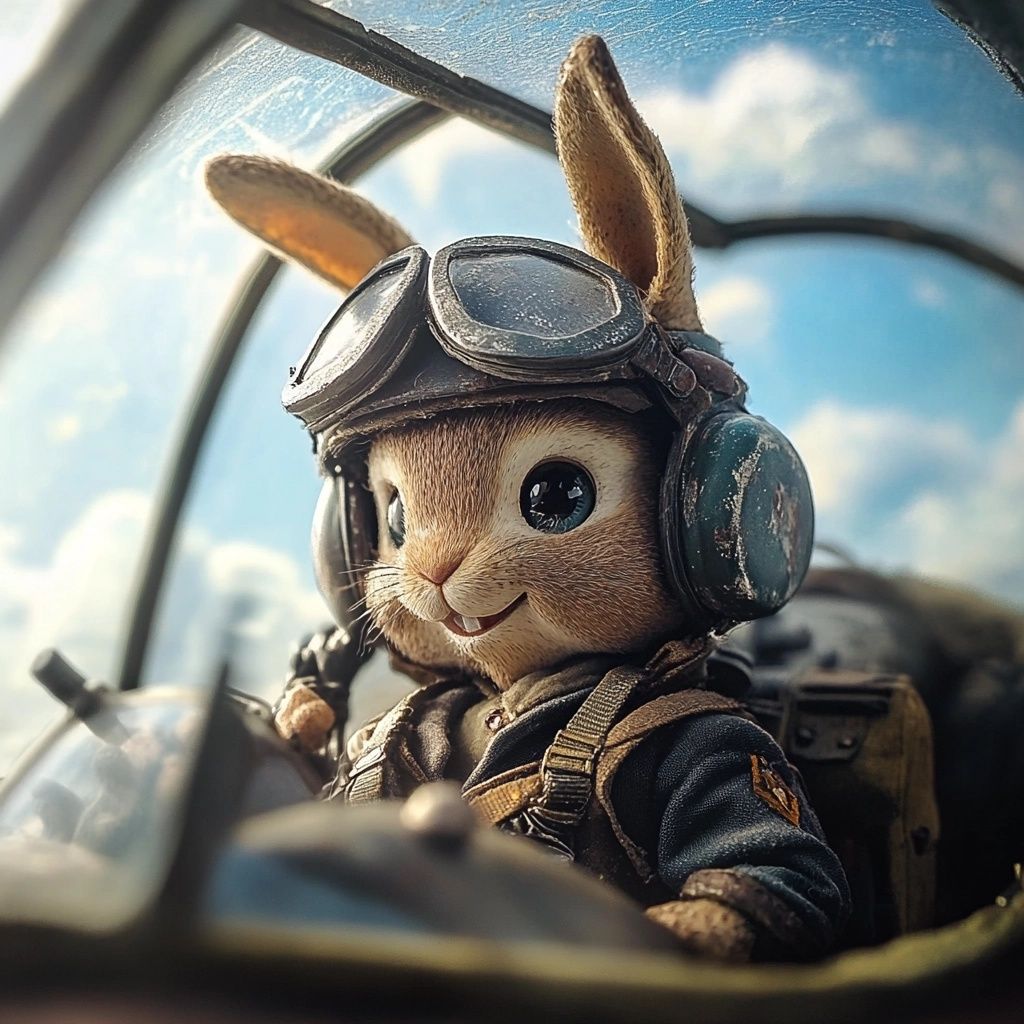 WW 2 Pilot Bun  by @Daisy