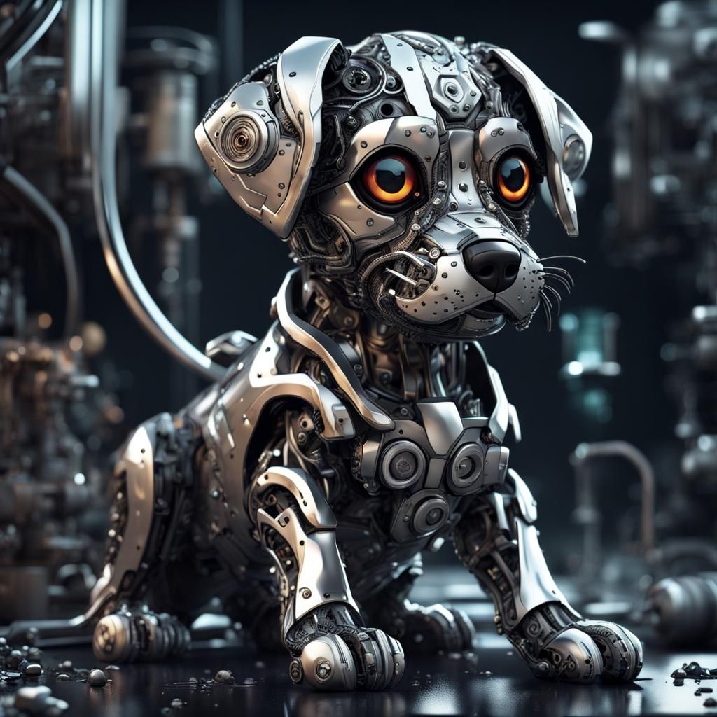 Mechanical Puppy AI Generated Artwork NightCafe Creator