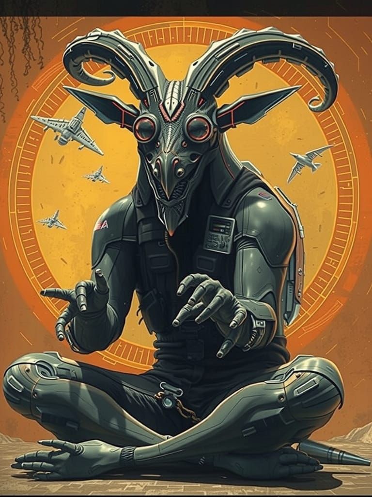 Spacecore Pilot in Hyperrealistic Art Deco Style