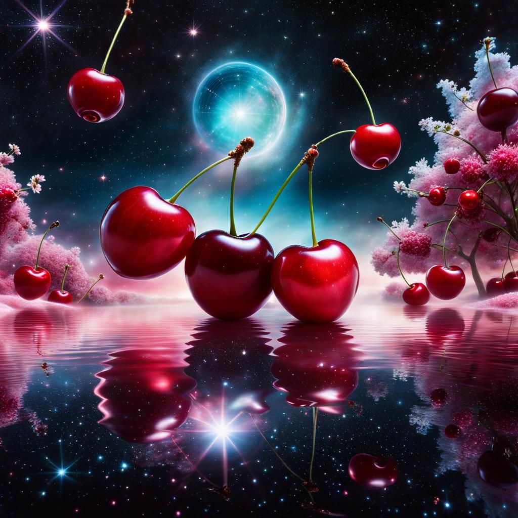 Cherries in a Cosmic Dream  by @Daley H