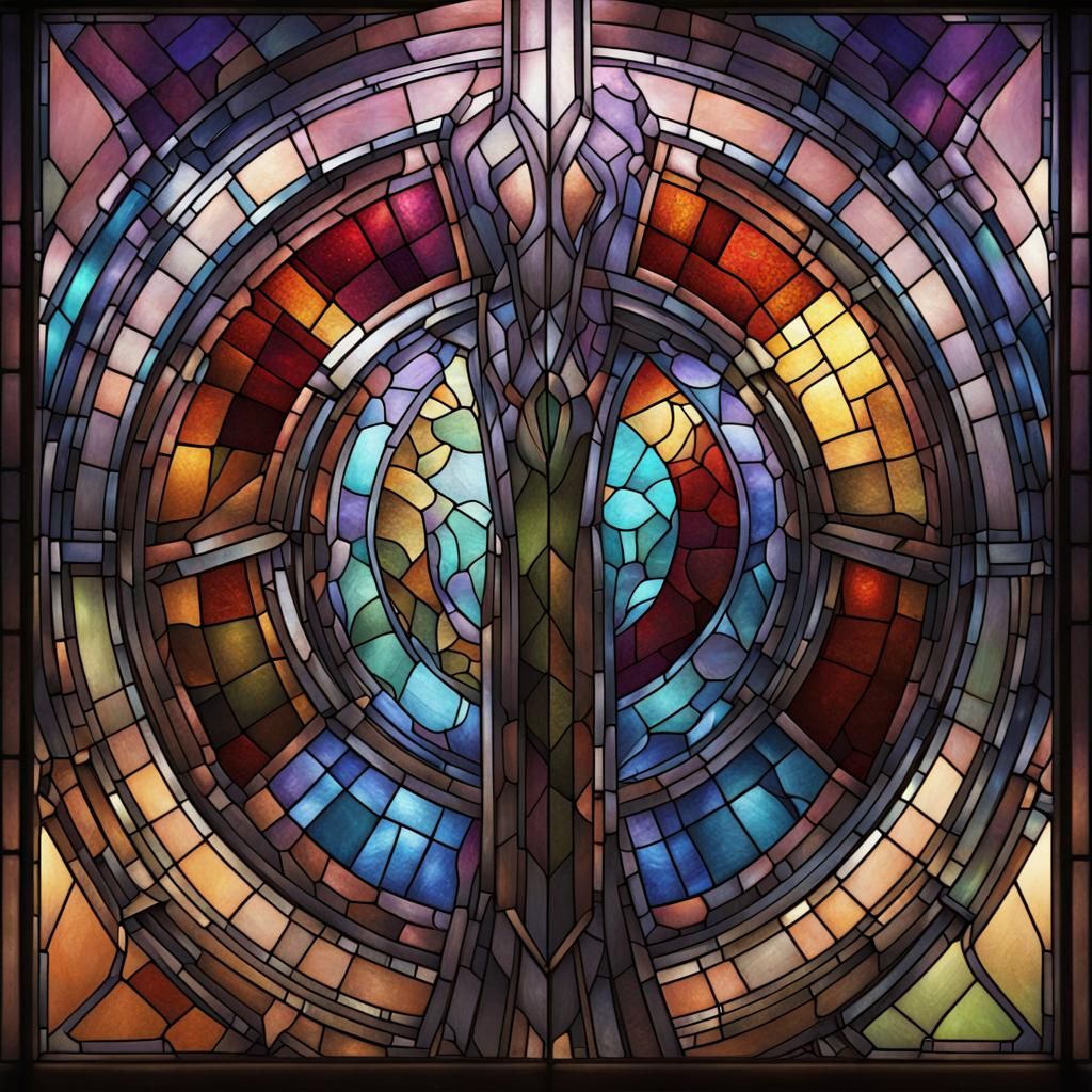 Beautiful stained glass of agents of shield inhumans detaile...