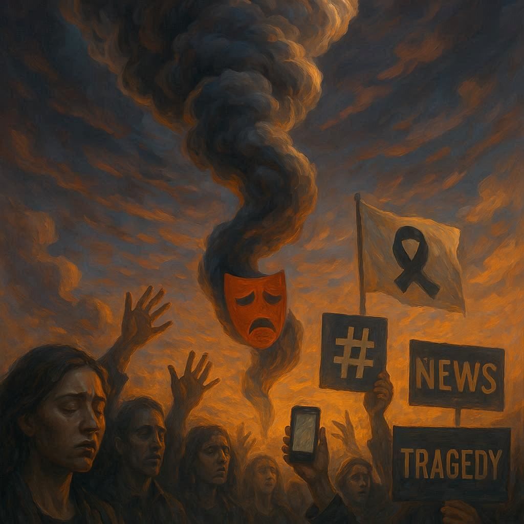 Tragedy rises like smoke, curling through the air, and the w...