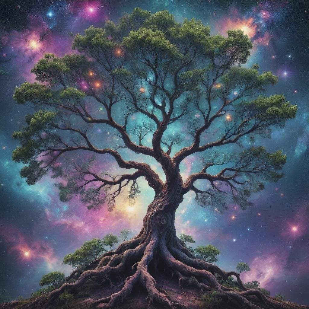 tree made of galaxy