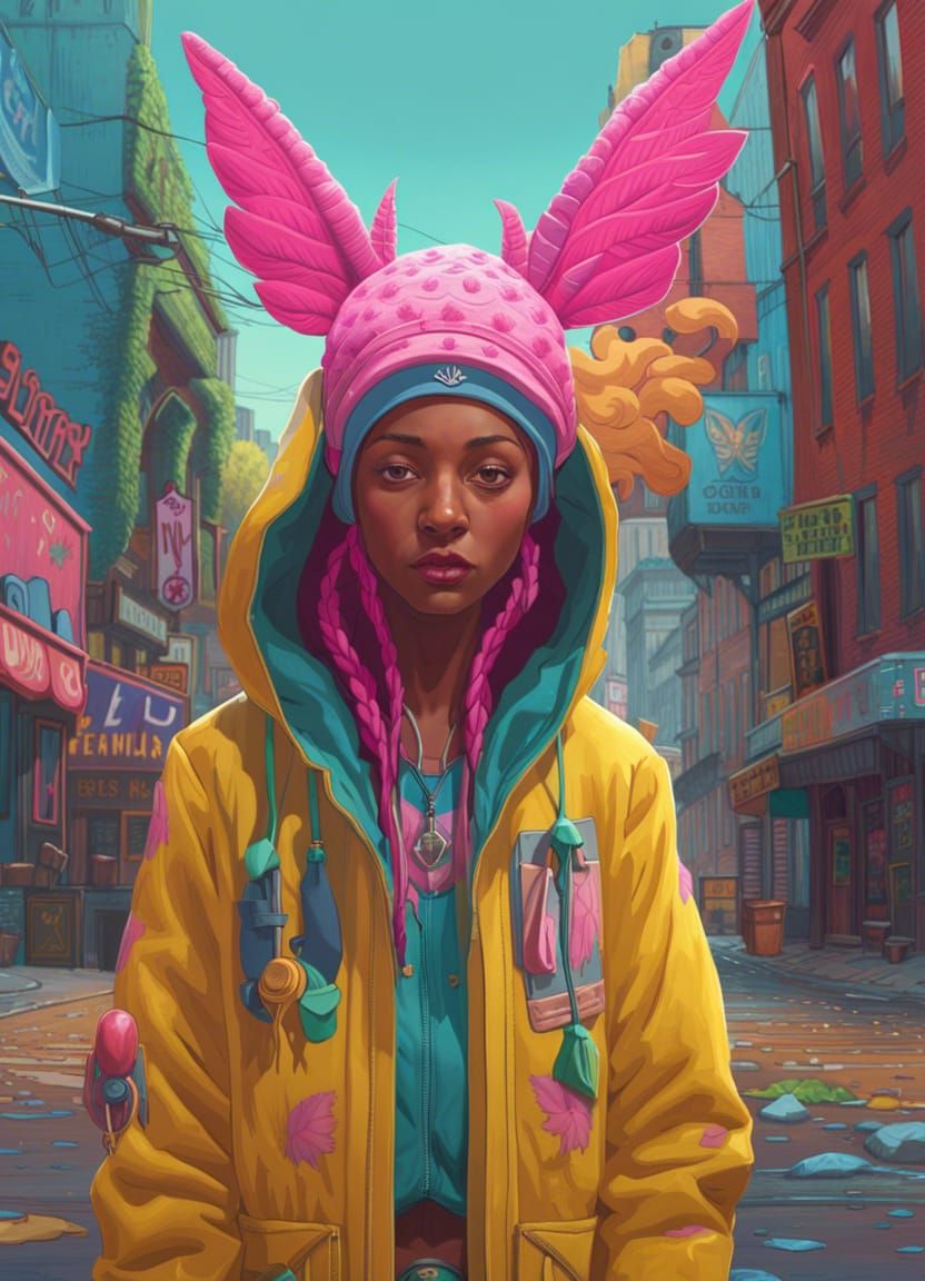 Fae inspired hip-hop fashion