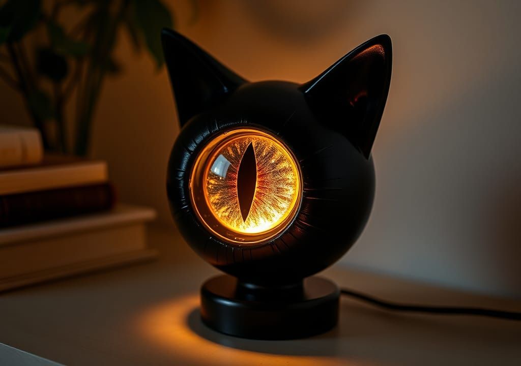 (Lamp made out of a Black Cat's Eye:1.5)