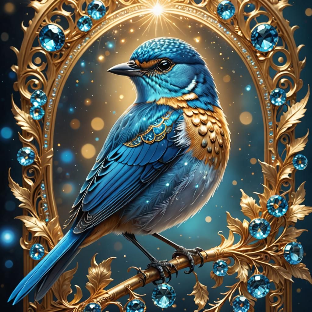 Sparkling beautiful blue bird  by @Uttia Majumdar