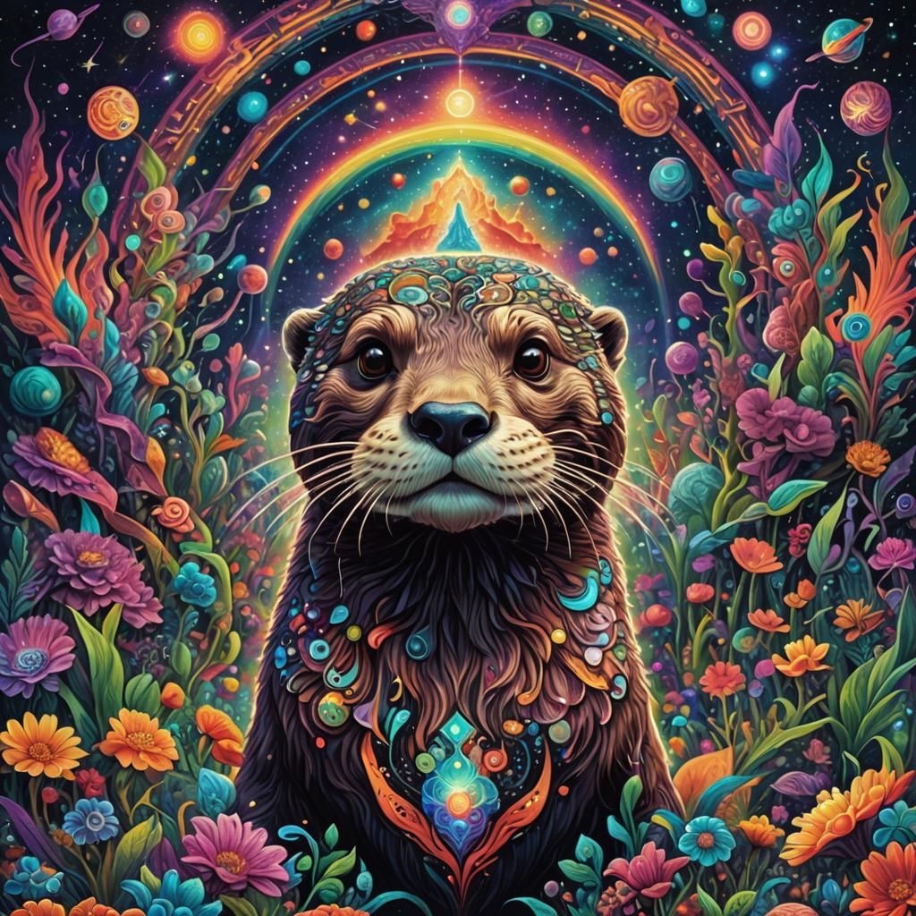 Otter's Psychedelic journey  by @Mici Gold