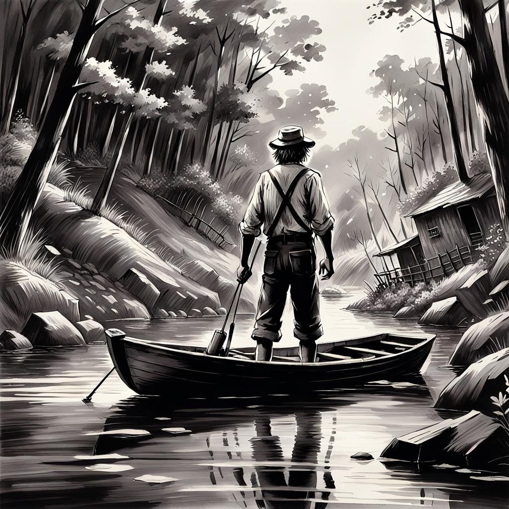 Huckleberry Finn's route on the mississippi  by @Mad Piece Maker