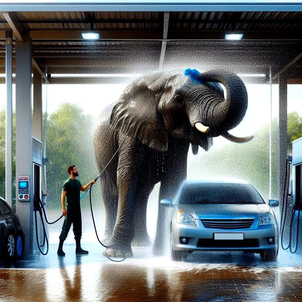 How do you wash YOUR elephant?