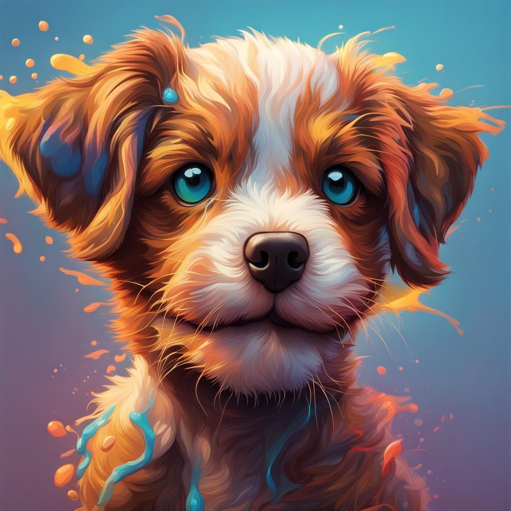 Fudge the puppy - AI Generated Artwork - NightCafe Creator