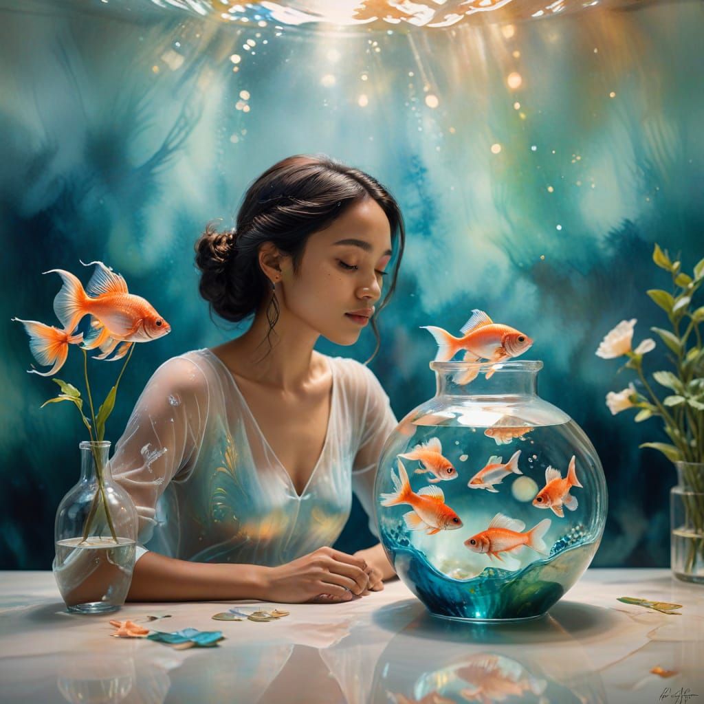 Ethereal Dreamscapes in Georgia O'Keeffe Style Watercolor