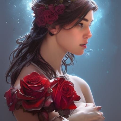 Roses Are Red & So Is My Wine AI Generated Artwork NightCafe Creator