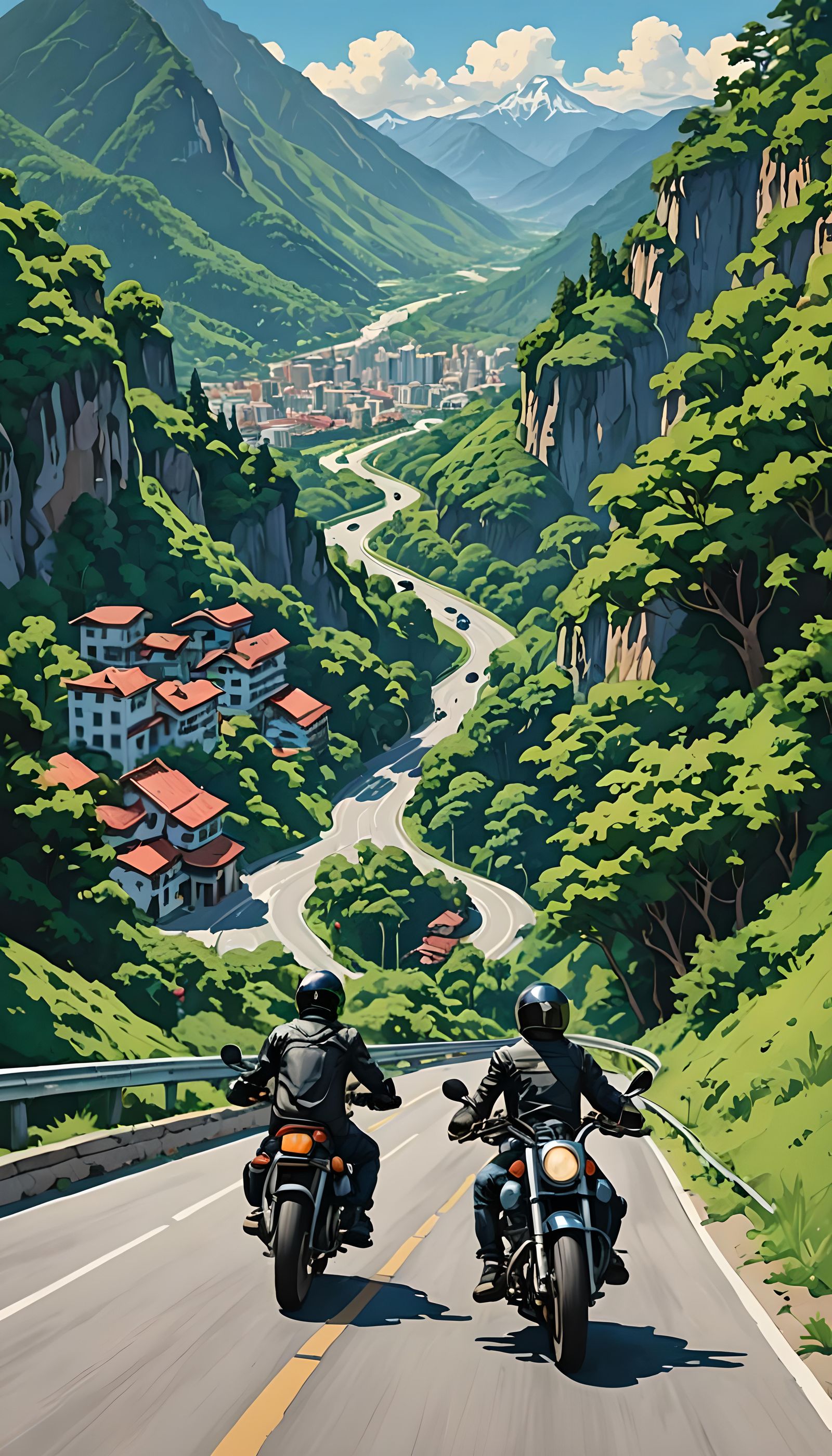 **Title:** **A Scenic Motorcycle Journey**

**Prompt:**

**I...
