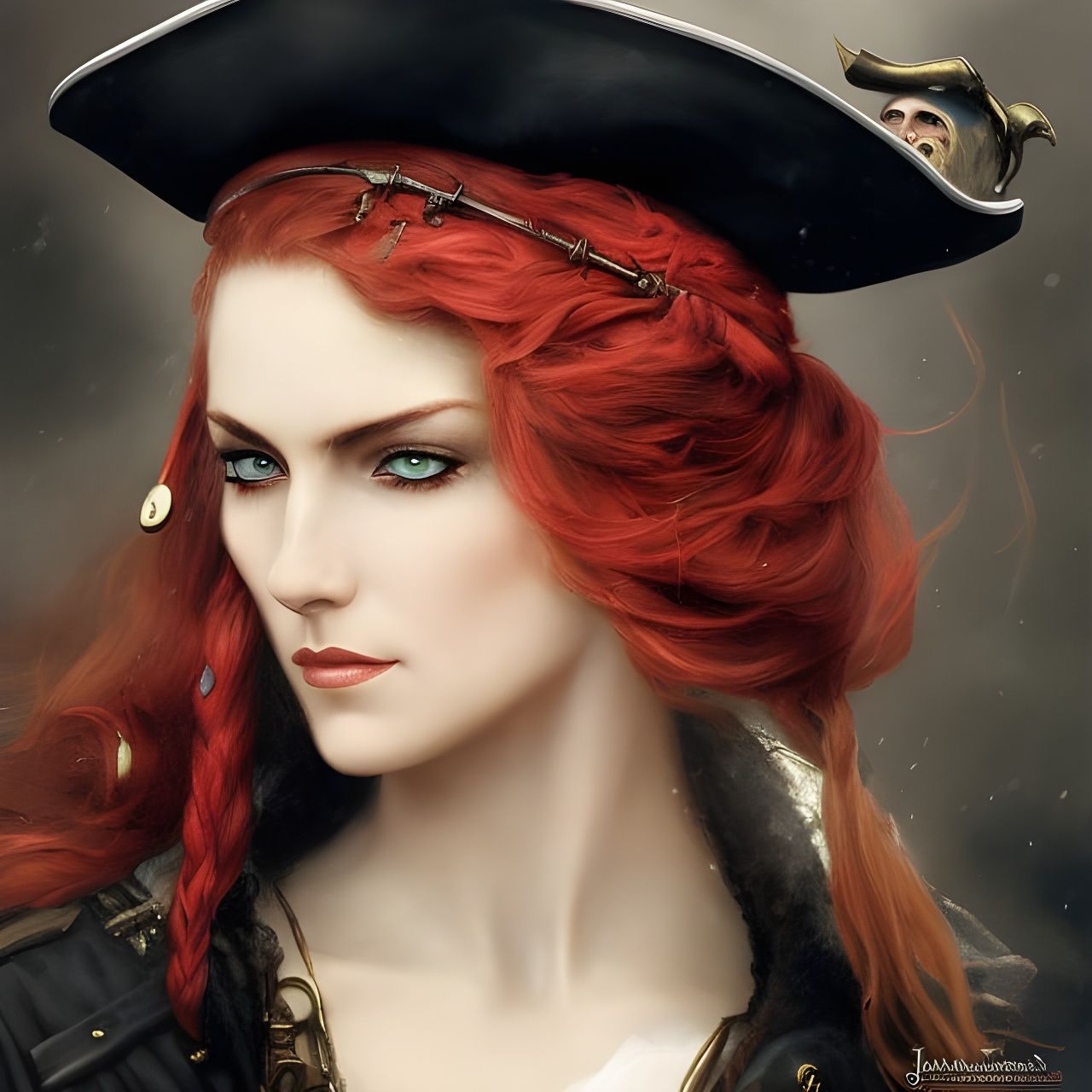 Pirate Captain, female - AI Generated Artwork - NightCafe Creator