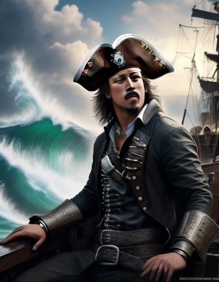 (The Captain (1man) of a Pirate Ship:1.1) <lora:HubbyV8:1.0>...