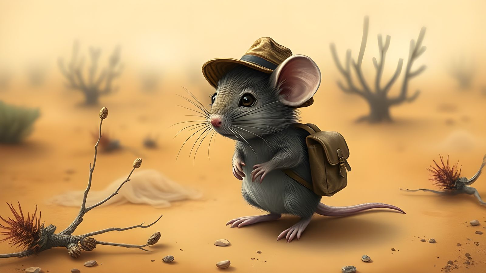 A mouse in the Australian outback  by @Welgan Druid