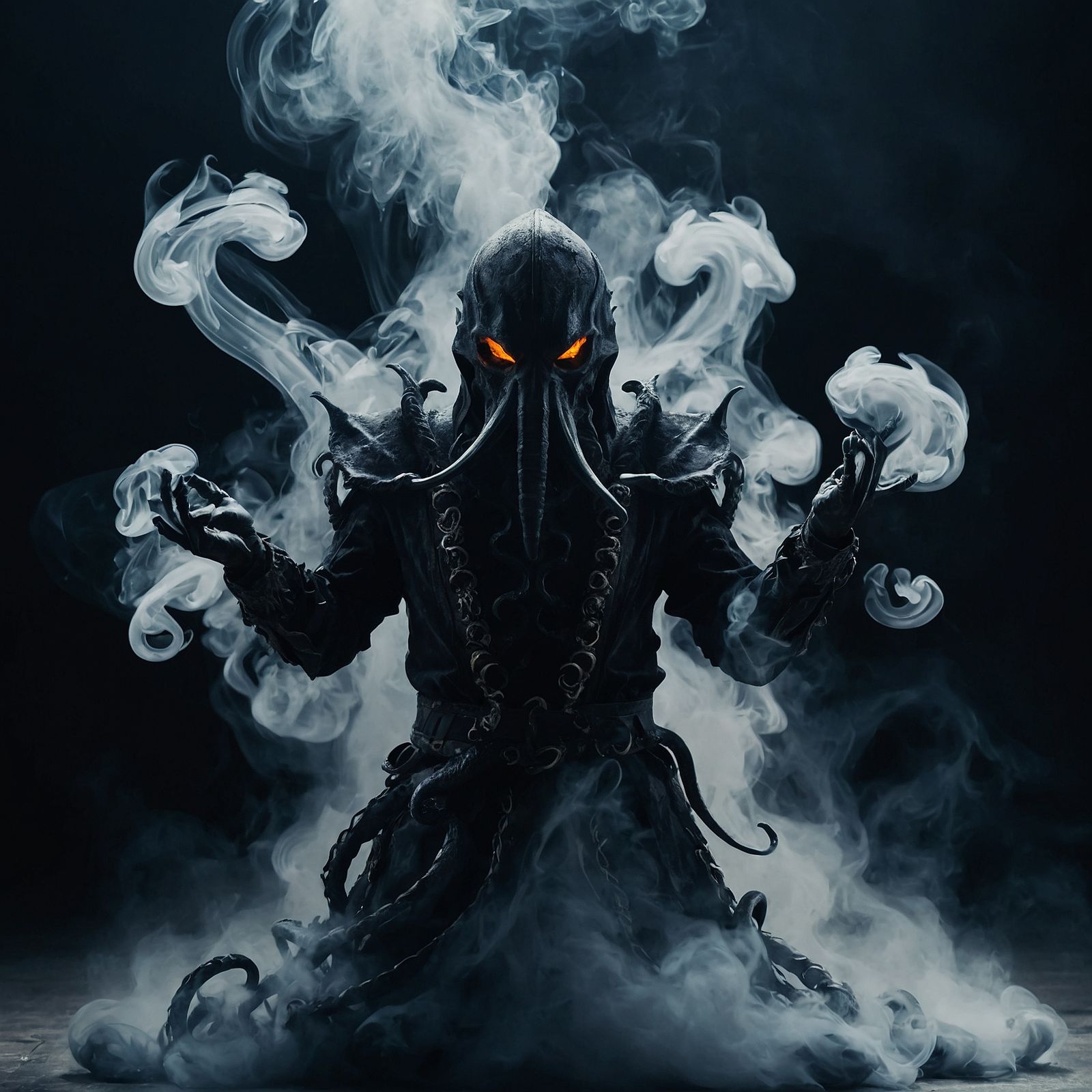 Dark invaders in smoke, demons and beholder (Uploaded)