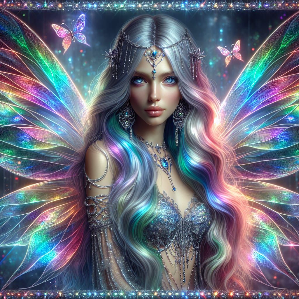 SILVER IRIDESCENT AIRY   by @ARTSY1