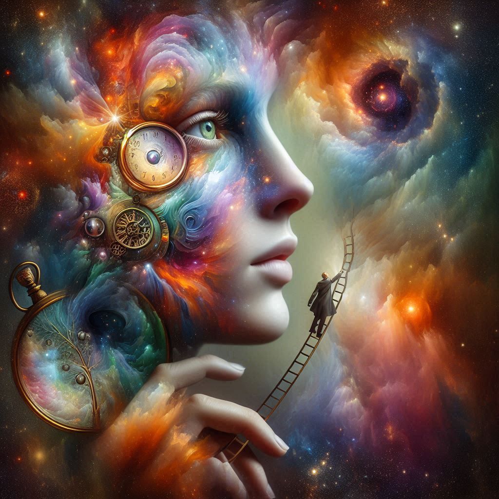 cosmic surreal portrait