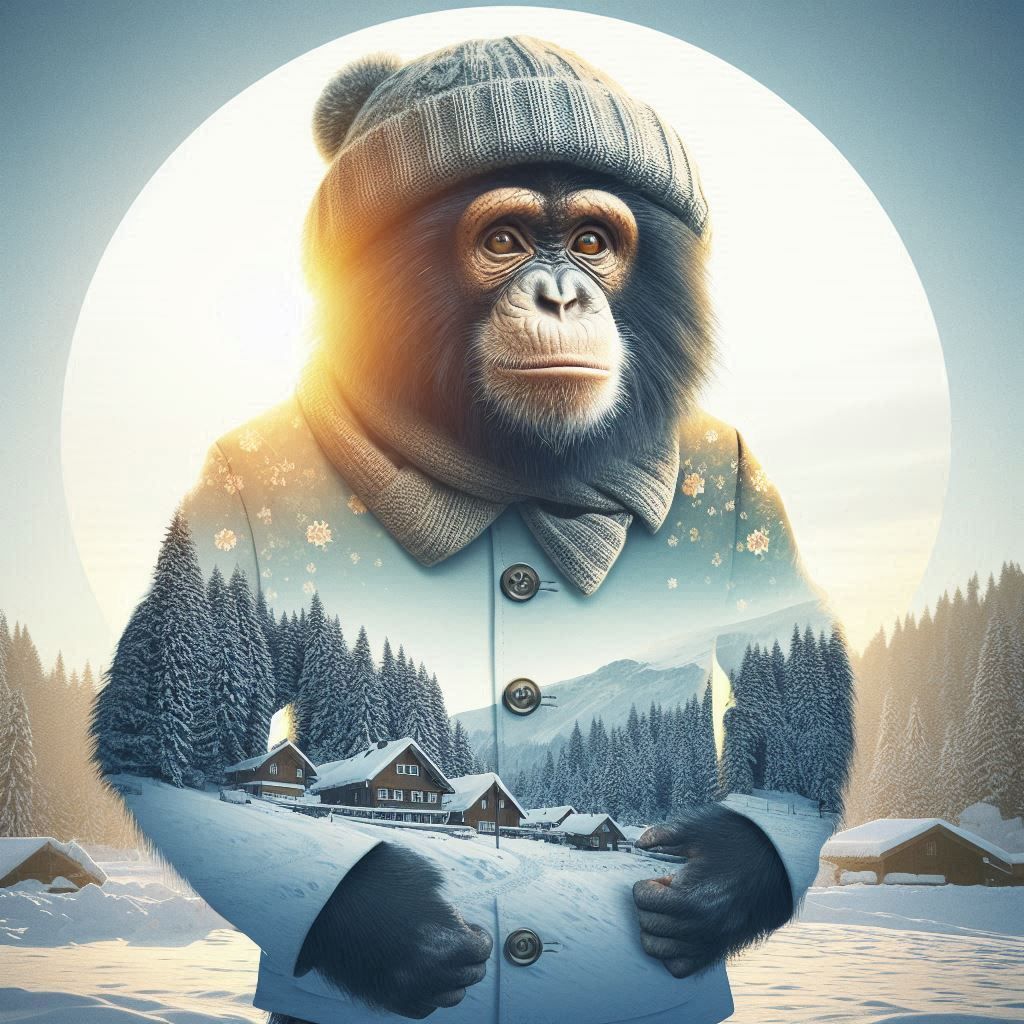 double exposure beautiful fantasy DALL-E 3 portrait landscape..