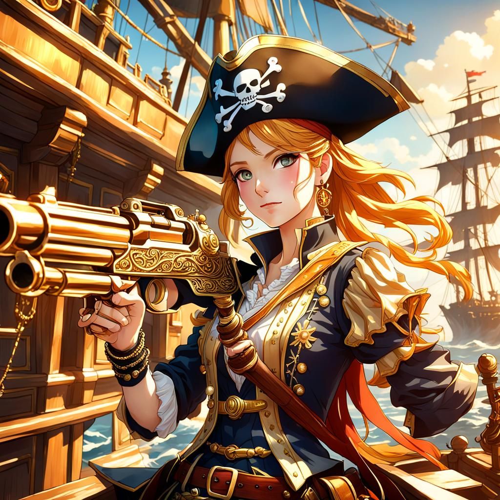 One arm pirate lass