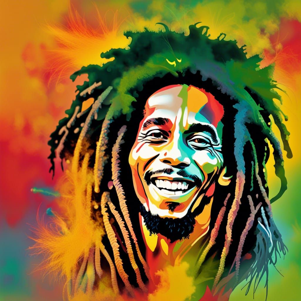 Bob Marley - King of Reggae - AI Generated Artwork - NightCafe Creator