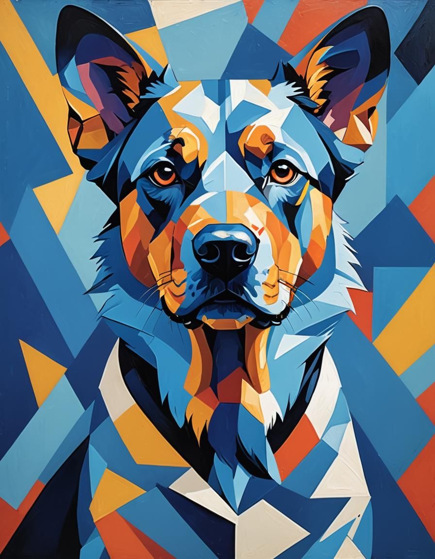 Portrait of a Blue Dog  by @Mandee