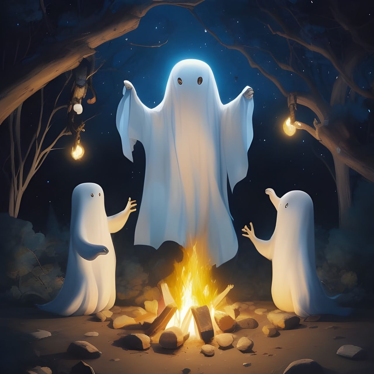 They love telling ghost stories   by @Kle00