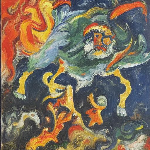 Oyfn Pripechnik the Unicorn and Chaim the Phoenix
By Pirosma...