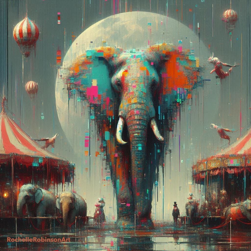 Elephant at the Circus - Surreal