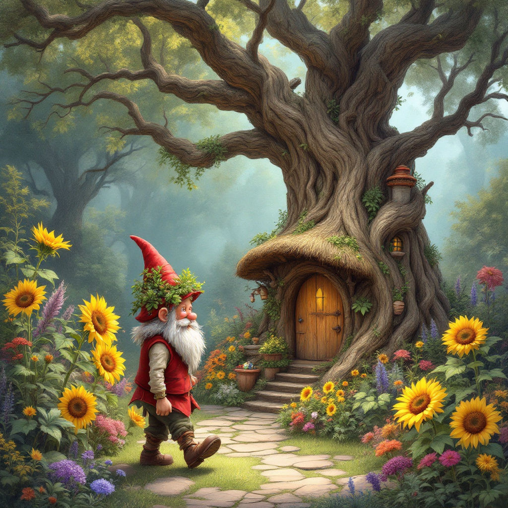 gnome in garden