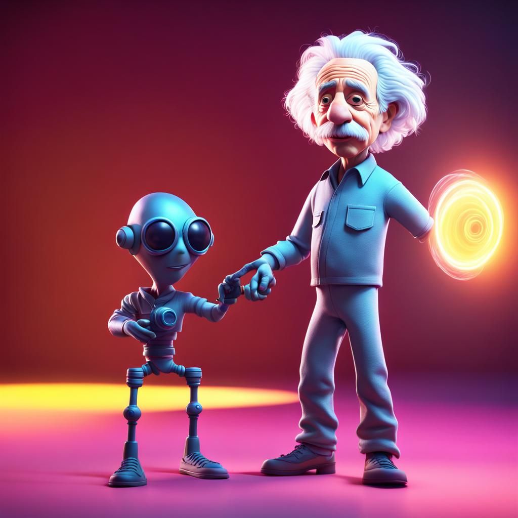Albert Einstein as a alien hunter