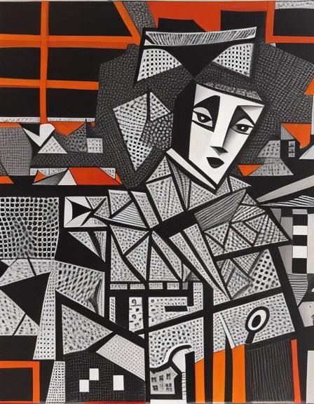 monochromatic cubist