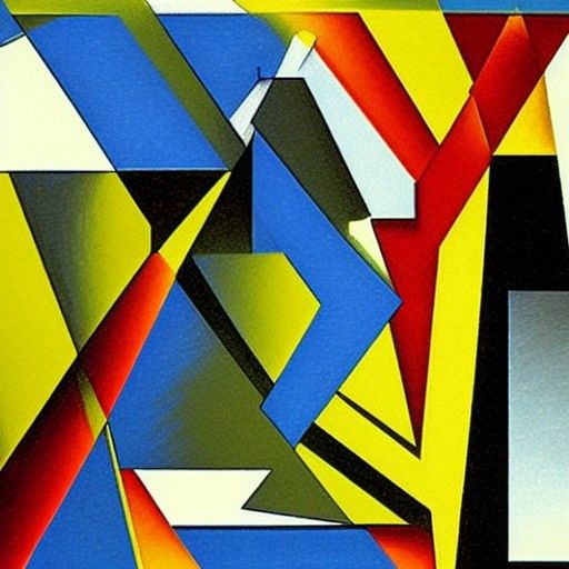 relaxing skyline abstract cubism Euclidean Georgy Kurasov Al...