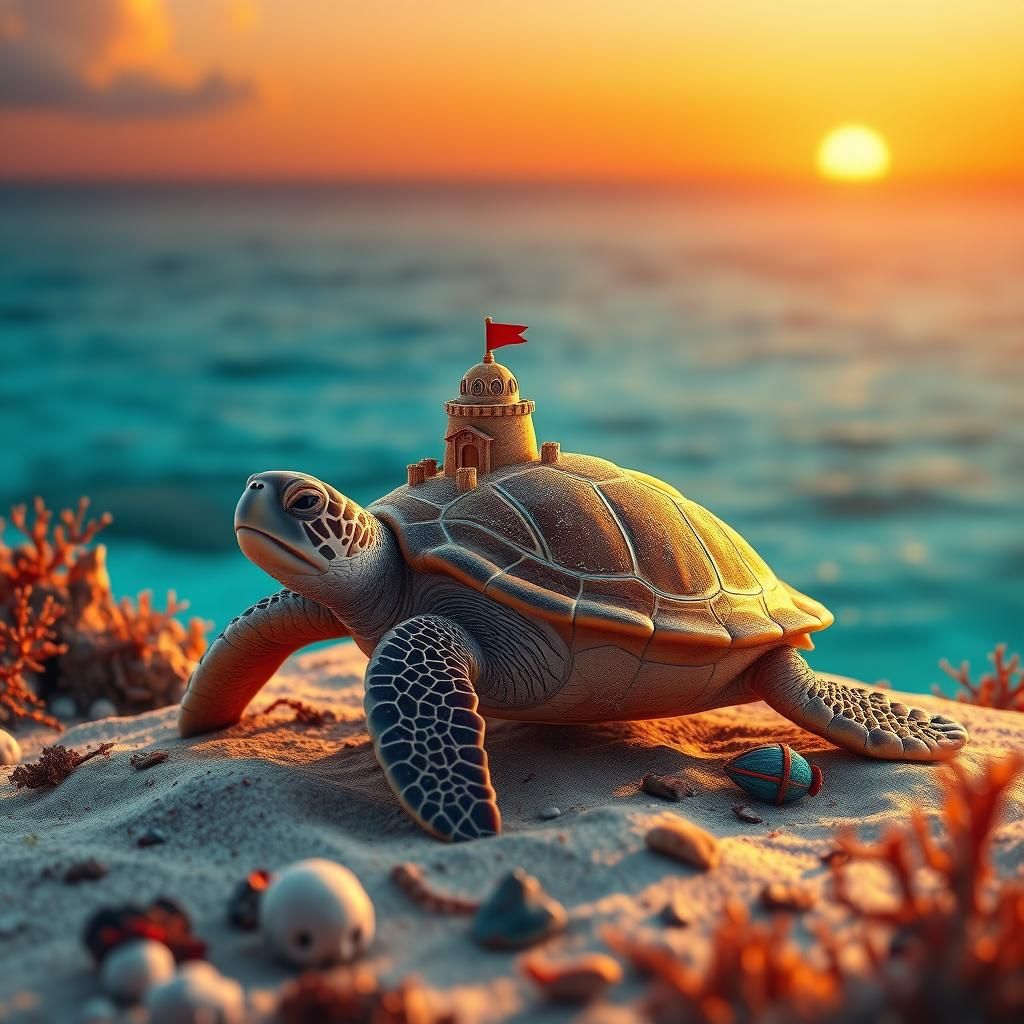 Proud Sand Castle Owner