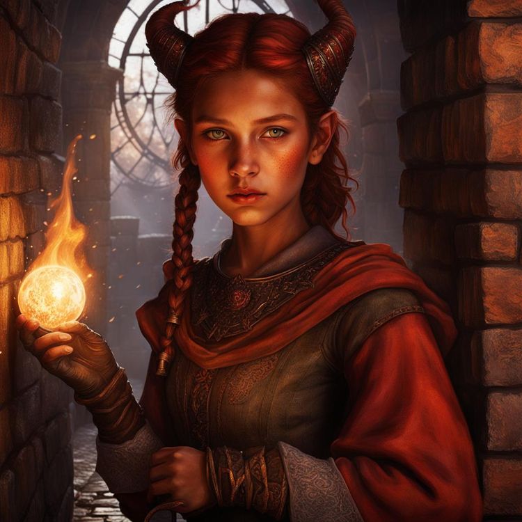 A cute tiefling npc - AI Generated Artwork - NightCafe Creator