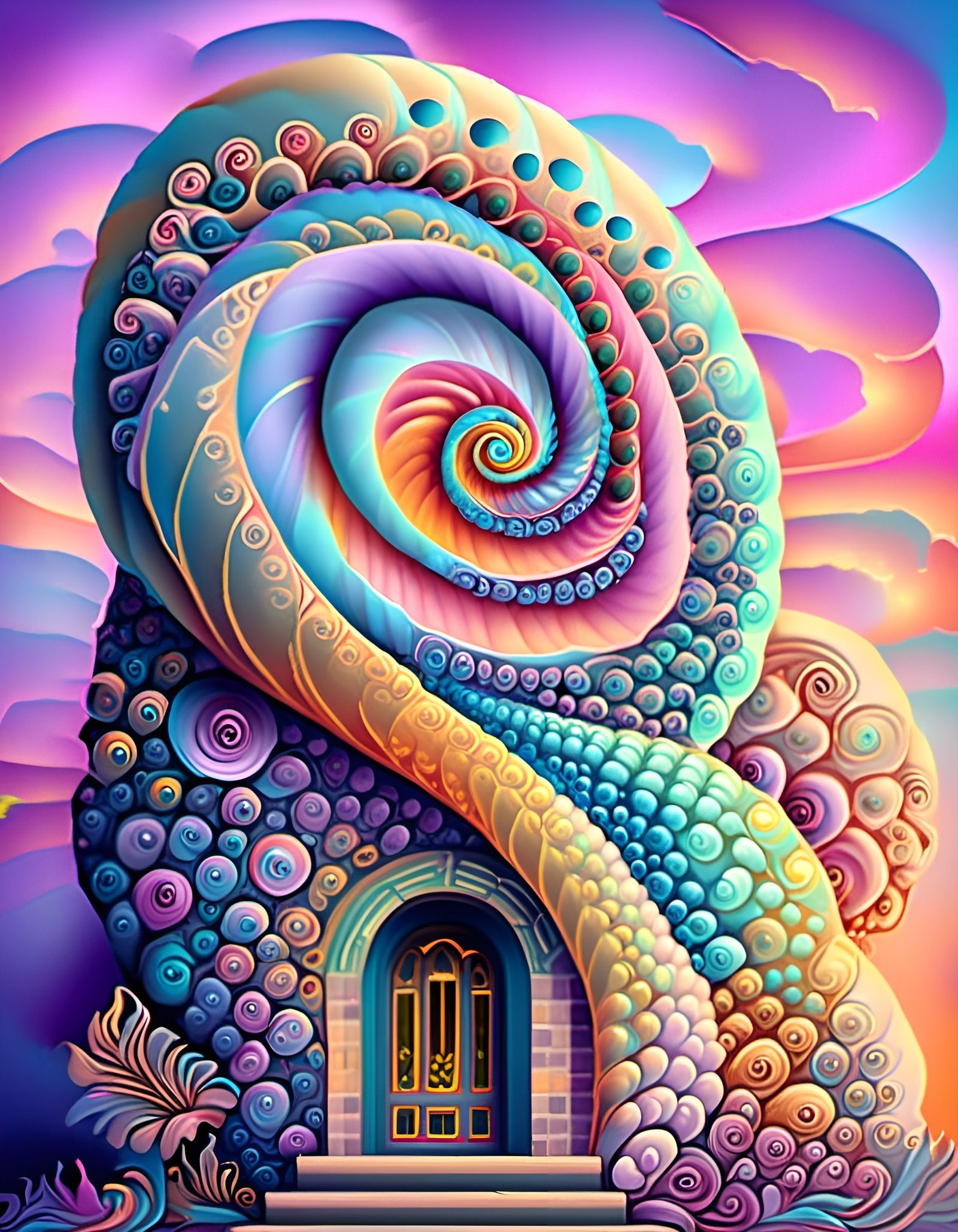 Snail House with LoRA Strong Expression